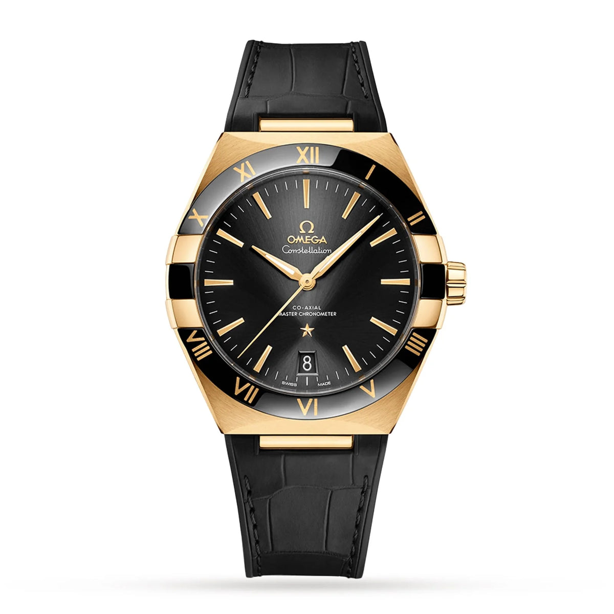 Constellation – Black Dial, Yellow Gold & Black Leather Strap