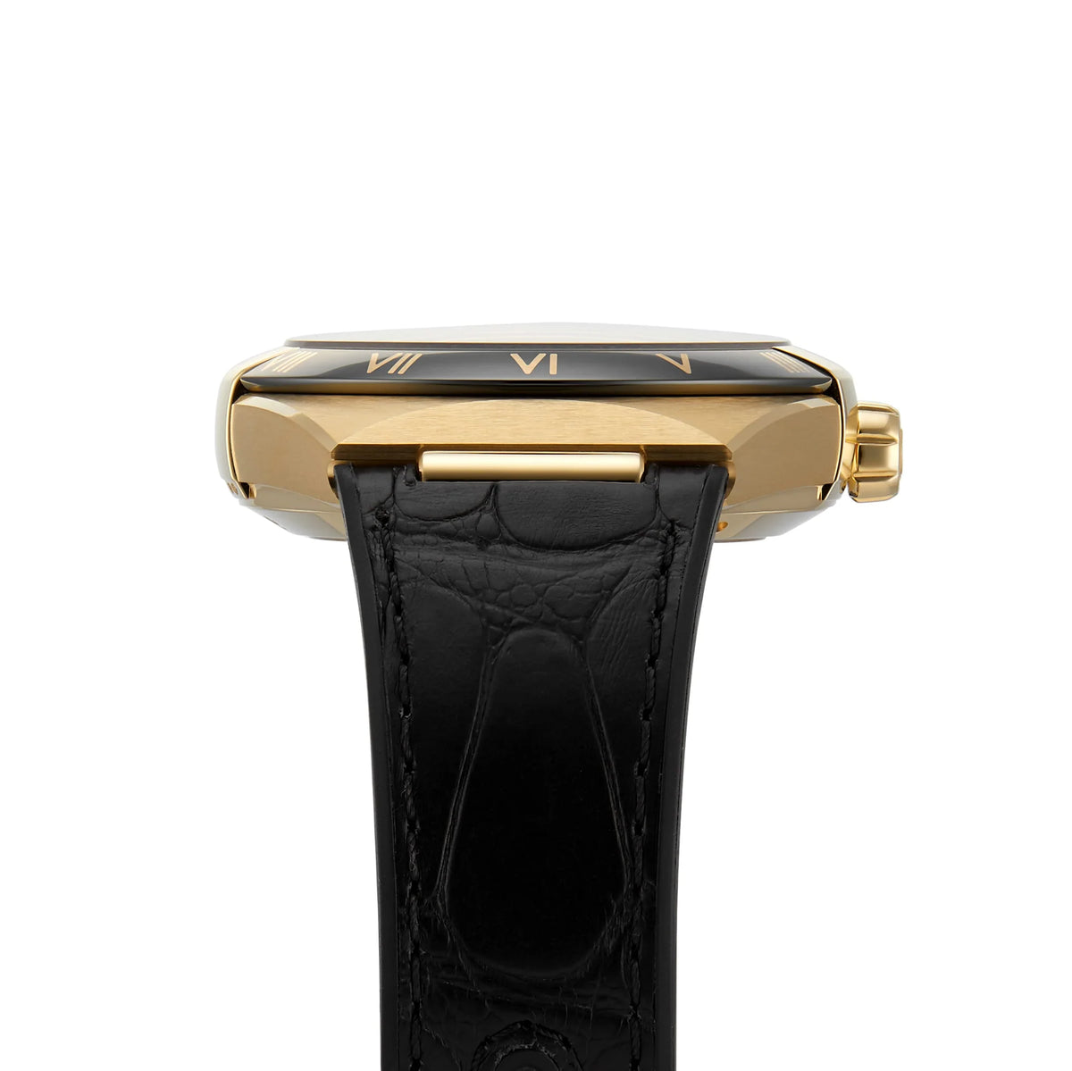 Constellation – Black Dial, Yellow Gold & Black Leather Strap
