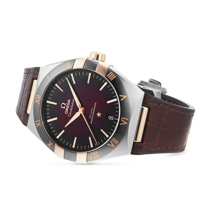 Constellation – Burgundy Dial, Rose Gold & Burgundy Leather Strap