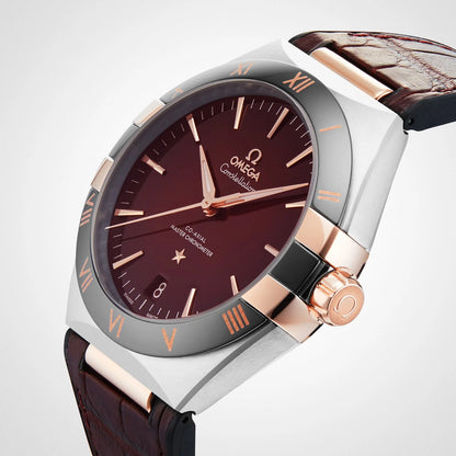 Constellation – Burgundy Dial, Rose Gold & Burgundy Leather Strap