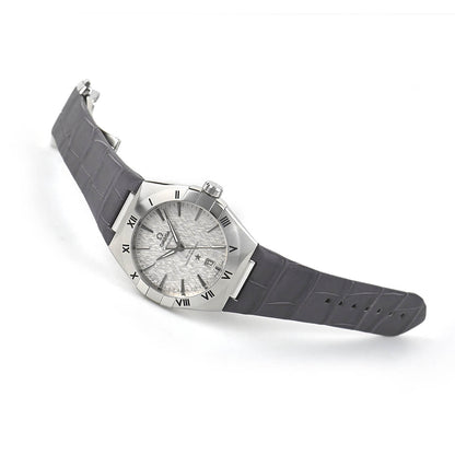 Constellation – Silver Textured Dial & Grey Leather Strap