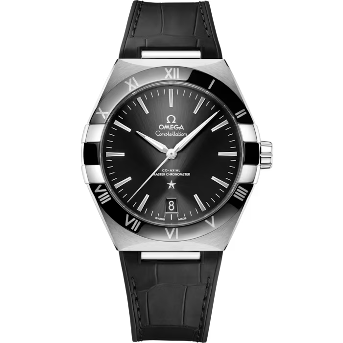 Constellation – Black Dial, Black Bezel & Leather Strap