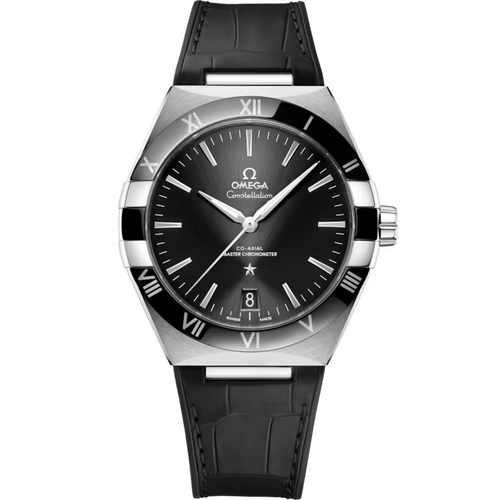 Constellation – Black Dial, Black Bezel & Leather Strap