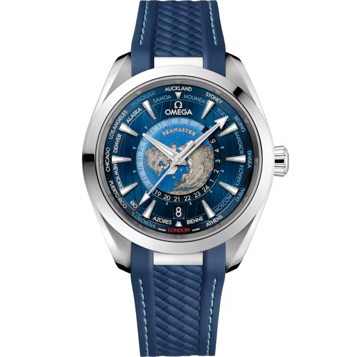 Seamaster Aqua Terra 150M Worldtimer – Blue Dial & Blue Strap