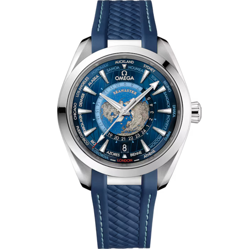 Seamaster Aqua Terra 150M Worldtimer – Blue Dial & Blue Strap