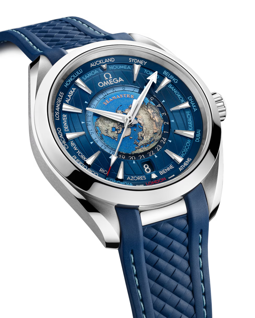 Seamaster Aqua Terra 150M Worldtimer – Blue Dial & Blue Strap