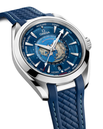 Seamaster Aqua Terra 150M Worldtimer – Blue Dial & Blue Strap