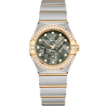 Constellation 28mm – Gold, Green Meteorite & Diamond