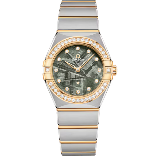 Constellation 28mm – Gold, Green Meteorite & Diamond