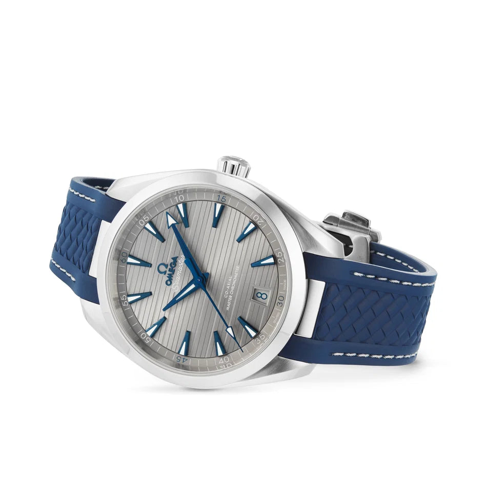 Seamaster Aqua Terra 150M – Silver Dial & Blue Rubber Strap