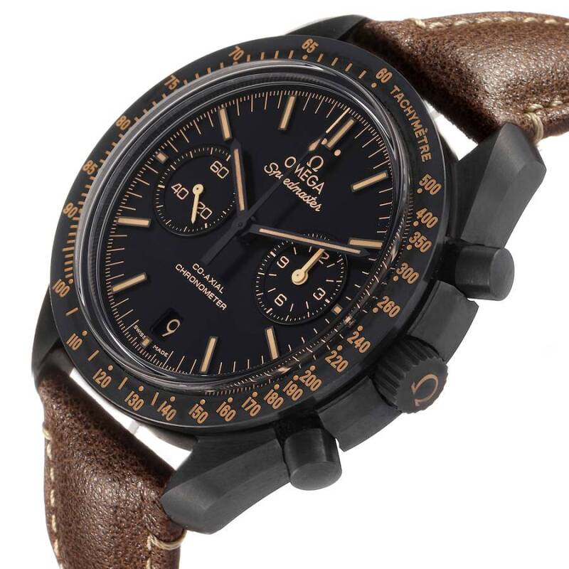 Speedmaster – Black & Vintage Brown Leather