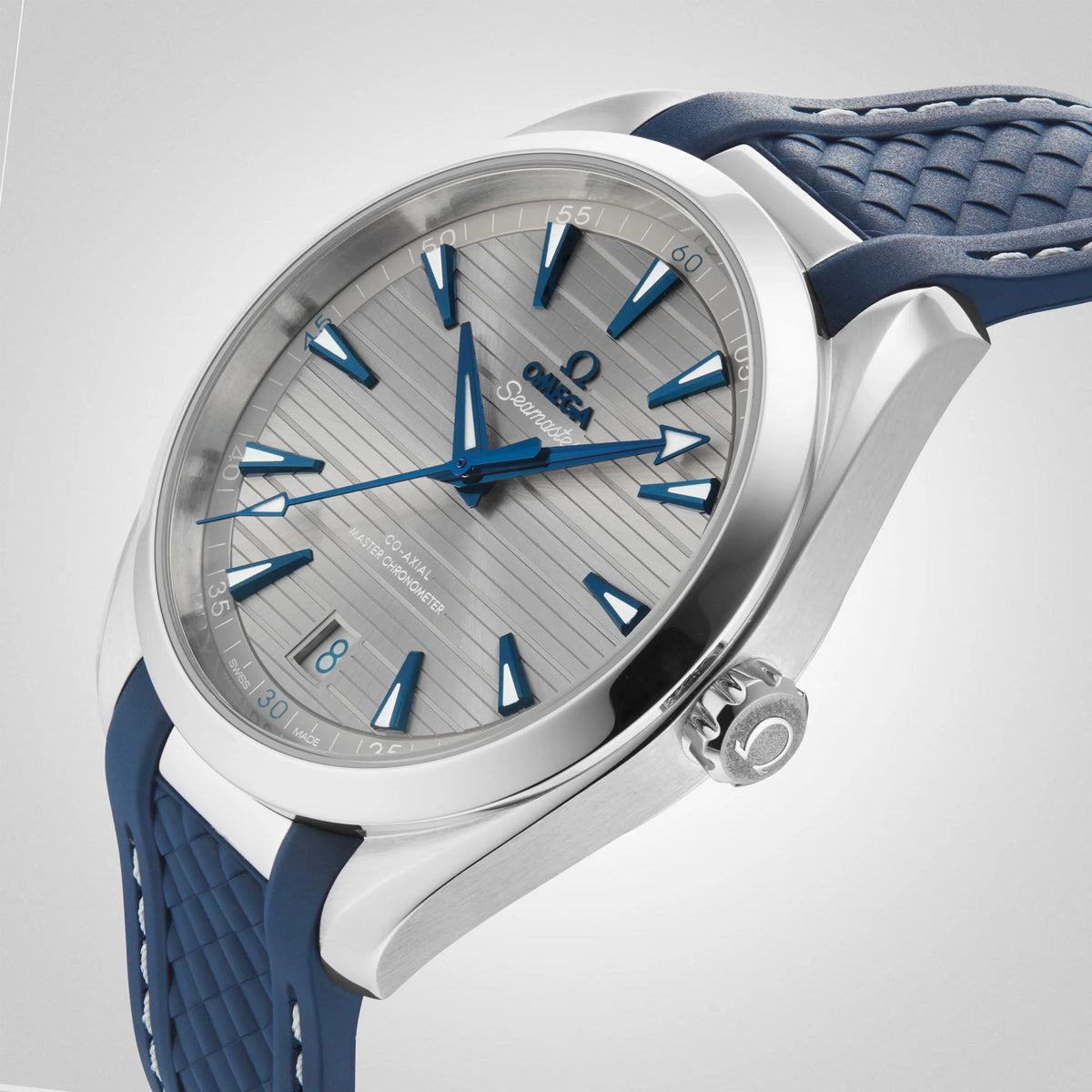 Seamaster Aqua Terra 150M – Silver Dial & Blue Rubber Strap