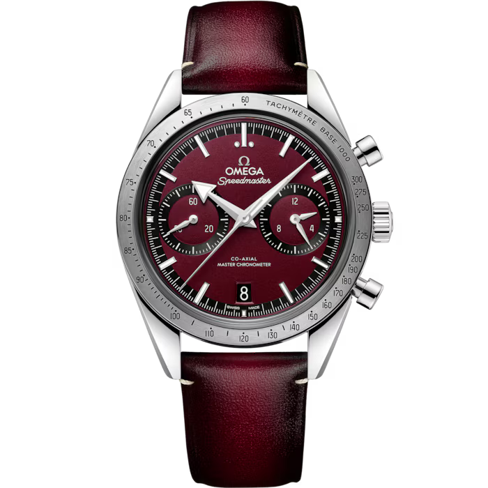 Speedmaster ’57 – Burgundy Dial & Leather