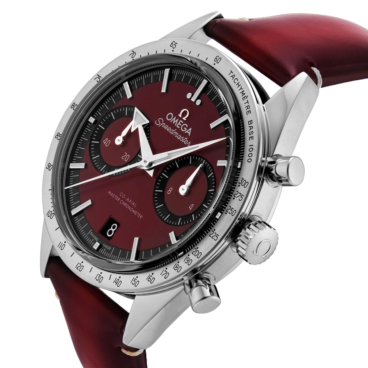 Speedmaster ’57 – Burgundy Dial & Leather