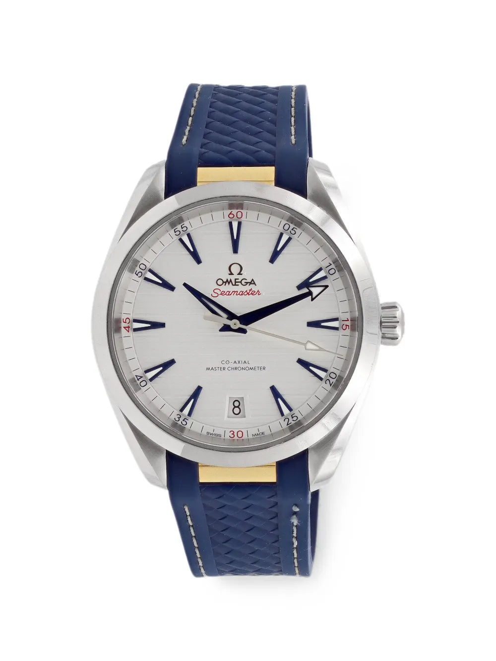 Seamaster Aqua Terra 150M – Silver Dial & Navy Blue Rubber Strap