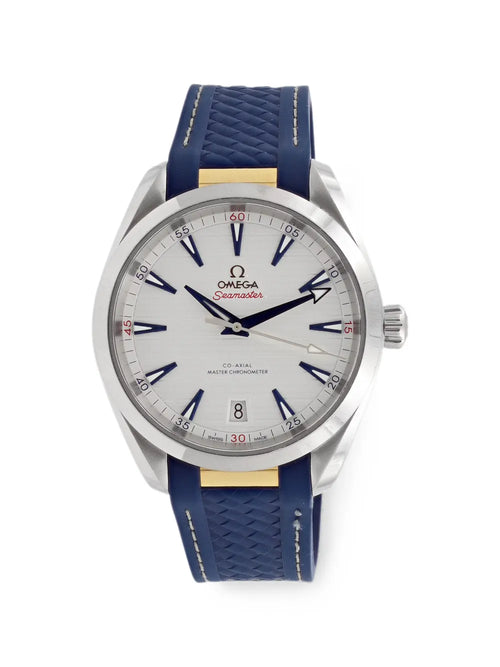 Seamaster Aqua Terra 150M – Silver Dial & Navy Blue Rubber Strap