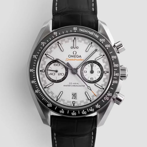 Speedmaster Racing – White Dial & Black Leather