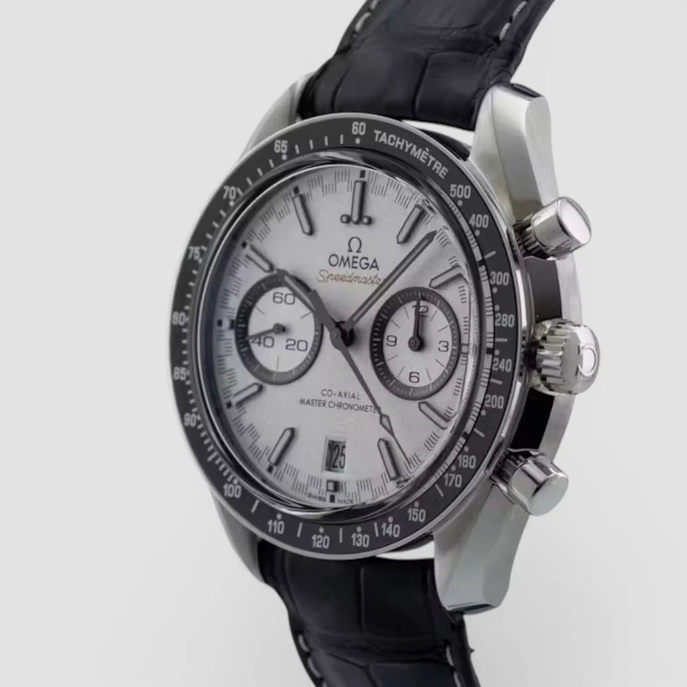 Speedmaster Racing – White Dial & Black Leather