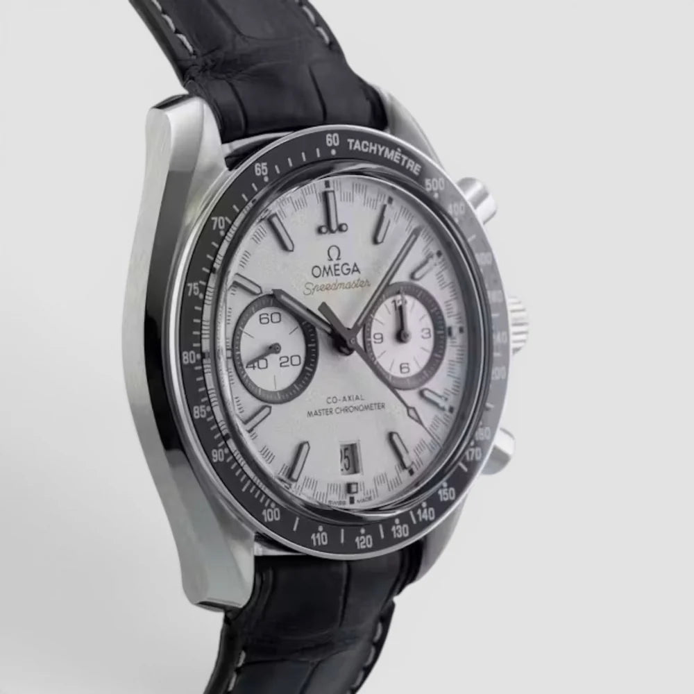 Speedmaster Racing – White Dial & Black Leather