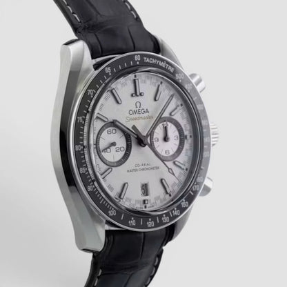 Speedmaster Racing – White Dial & Black Leather