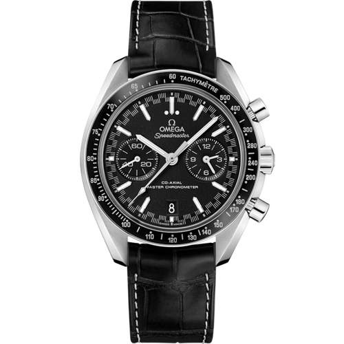 Speedmaster Racing – Black Dial & Black Leather Strap
