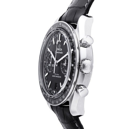 Speedmaster Racing – Black Dial & Black Leather Strap
