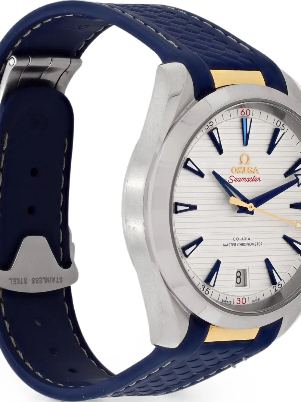 Seamaster Aqua Terra 150M – Silver Dial & Navy Blue Rubber Strap