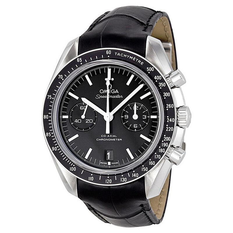 Speedmaster Racing – Black Dial & Black Leather Strap