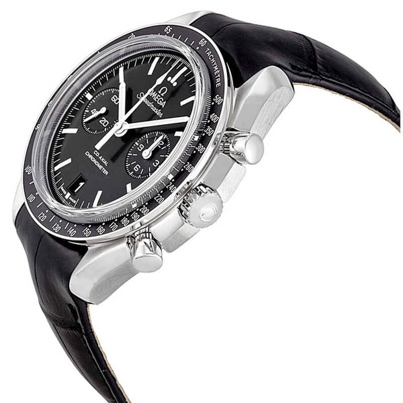 Speedmaster Racing – Black Dial & Black Leather Strap