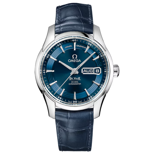 De Ville Hour Vision Annual Calendar – Blue Dial & Blue Leather Strap
