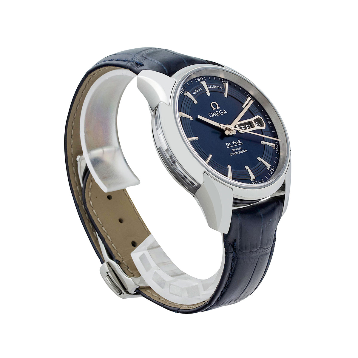 De Ville Hour Vision Annual Calendar – Blue Dial & Blue Leather Strap