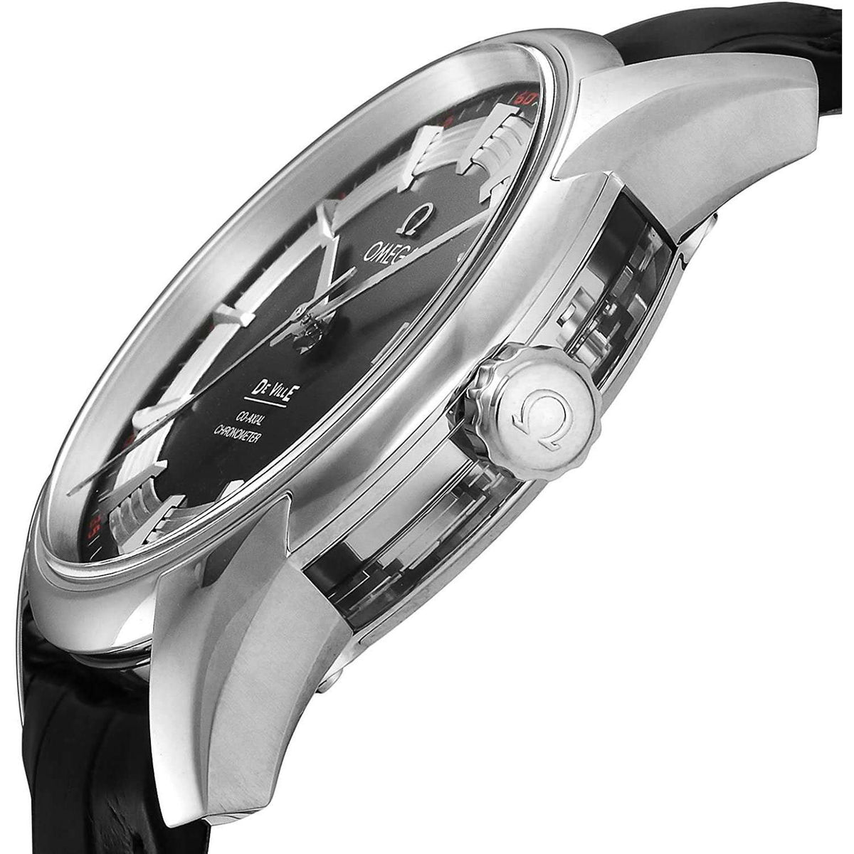 De Ville Hour Vision – Black Dial & Black Leather Strap