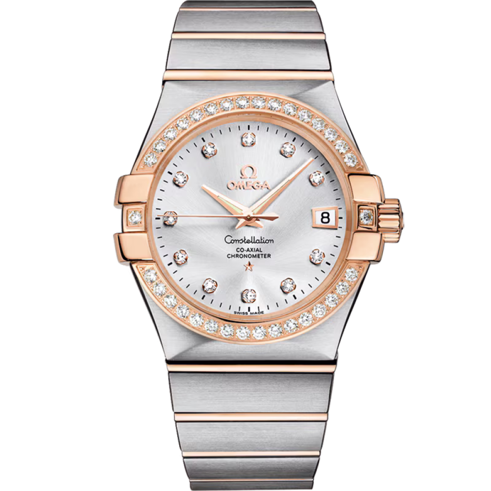 Constellation – Silver Dial, Rose Gold & Diamond Bezel