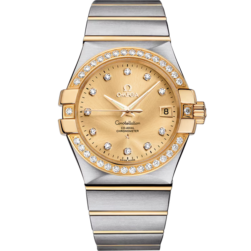 Constellation – Champagne Gold Dial & Diamond Bezel