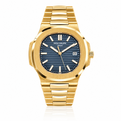 PP Nautilus – Yellow Gold & Navy Blue