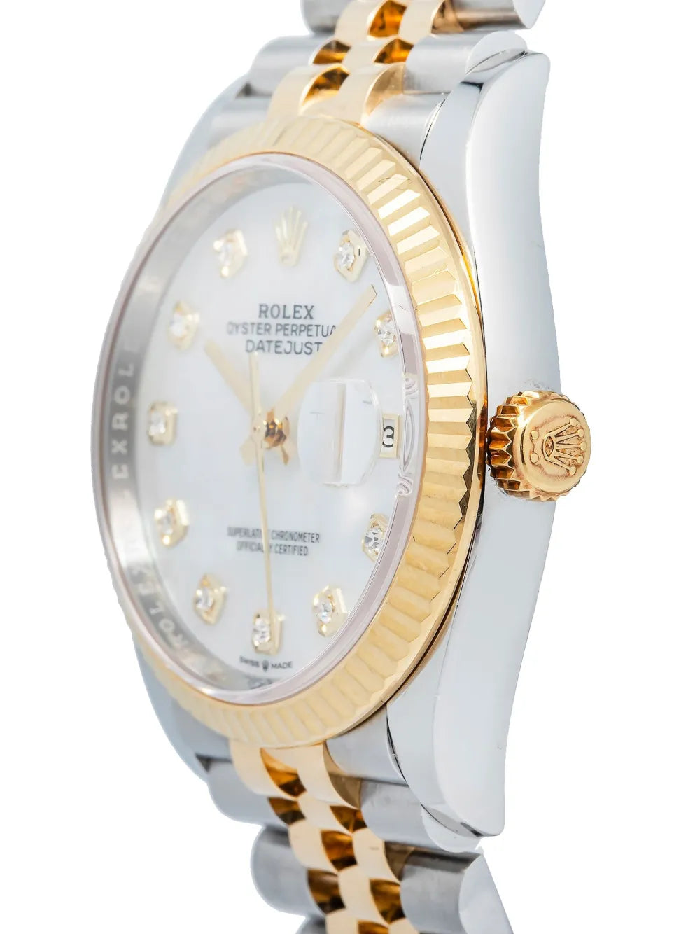 Datejust – Mother of Pearl Diamond Dial Two-Tone Jubilee