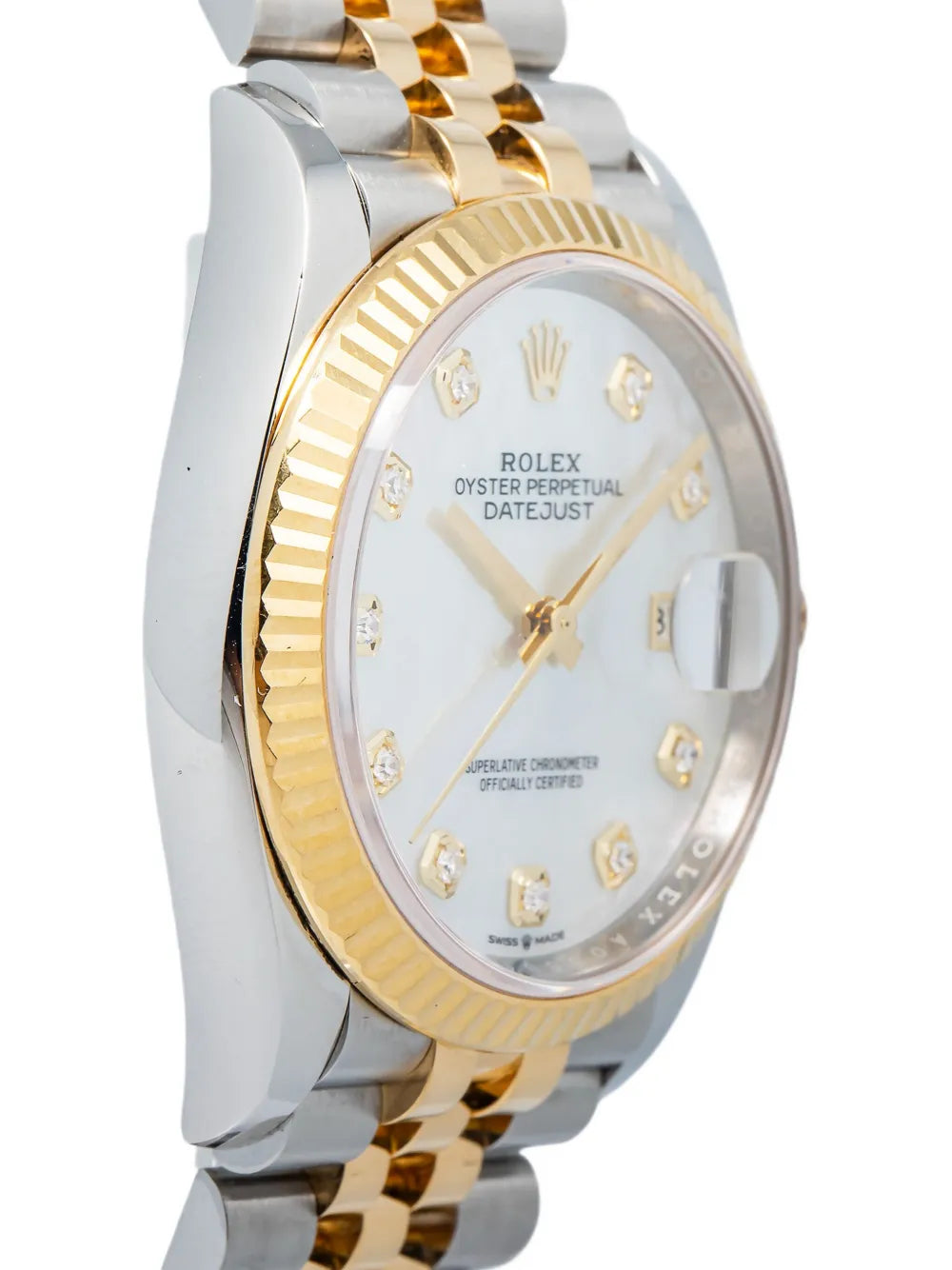 Datejust – Mother of Pearl Diamond Dial Two-Tone Jubilee