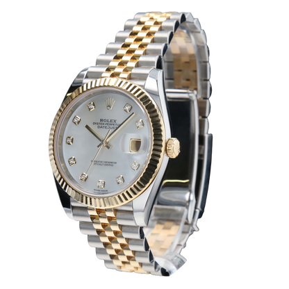 Datejust – Silver Diamond Dial Two-Tone Jubilee