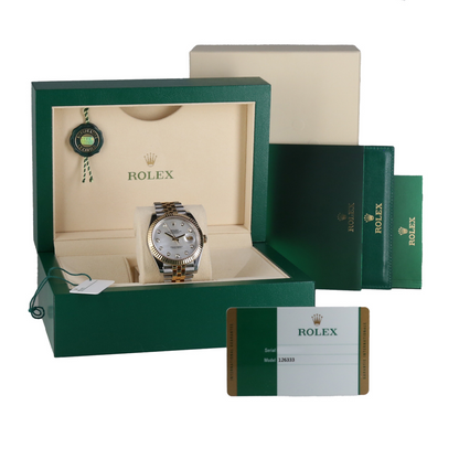 Datejust – Silver Diamond Dial Two-Tone Jubilee
