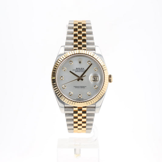 Datejust – Silver Diamond Dial Two-Tone Jubilee