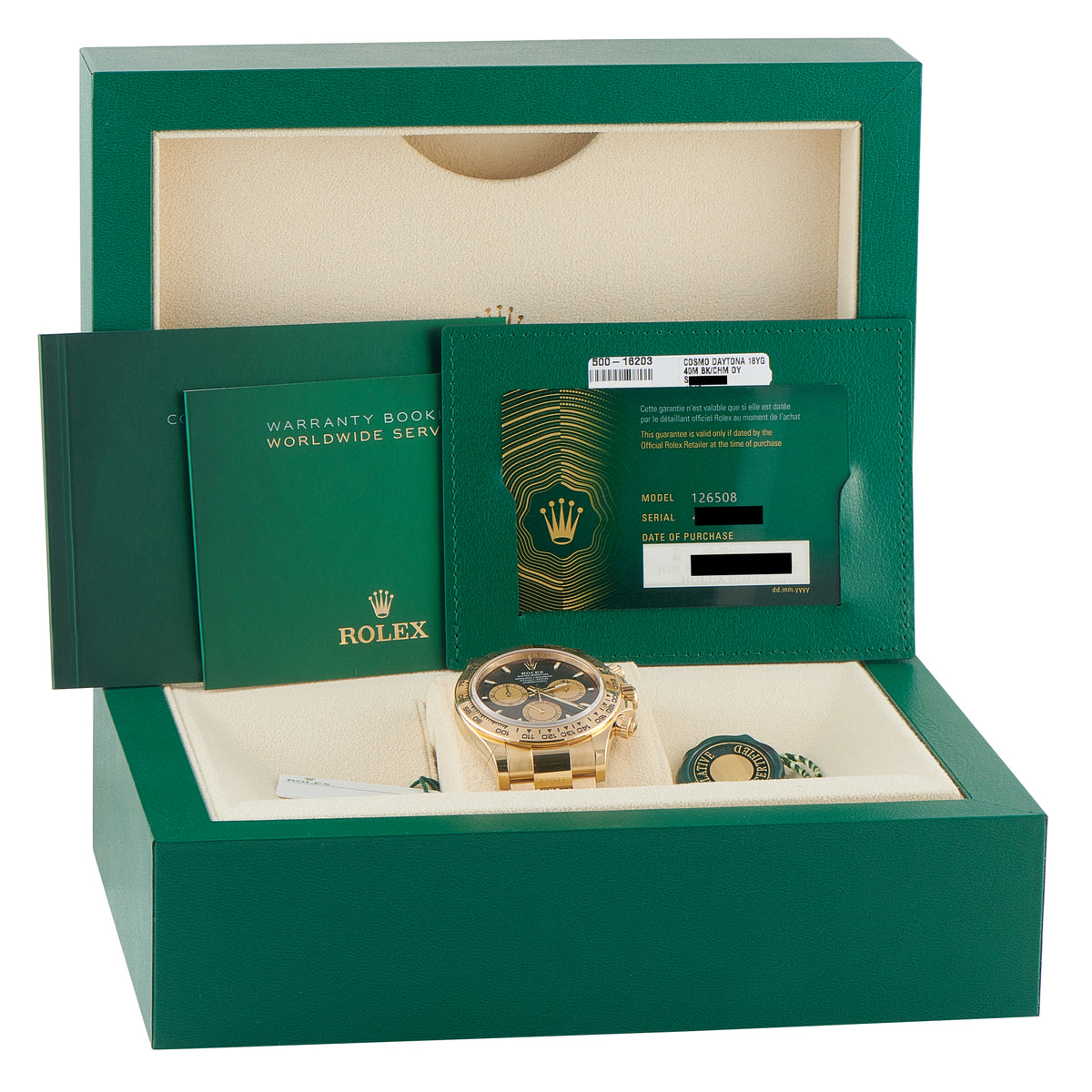 Cosmograph Daytona – Yellow Gold & Black Dial
