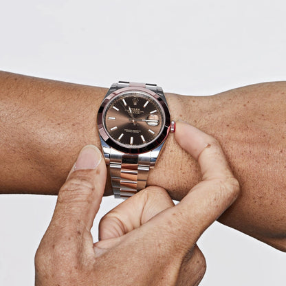 Datejust 41mm– Stainless Steel & Rose Gold Chocolate Dial