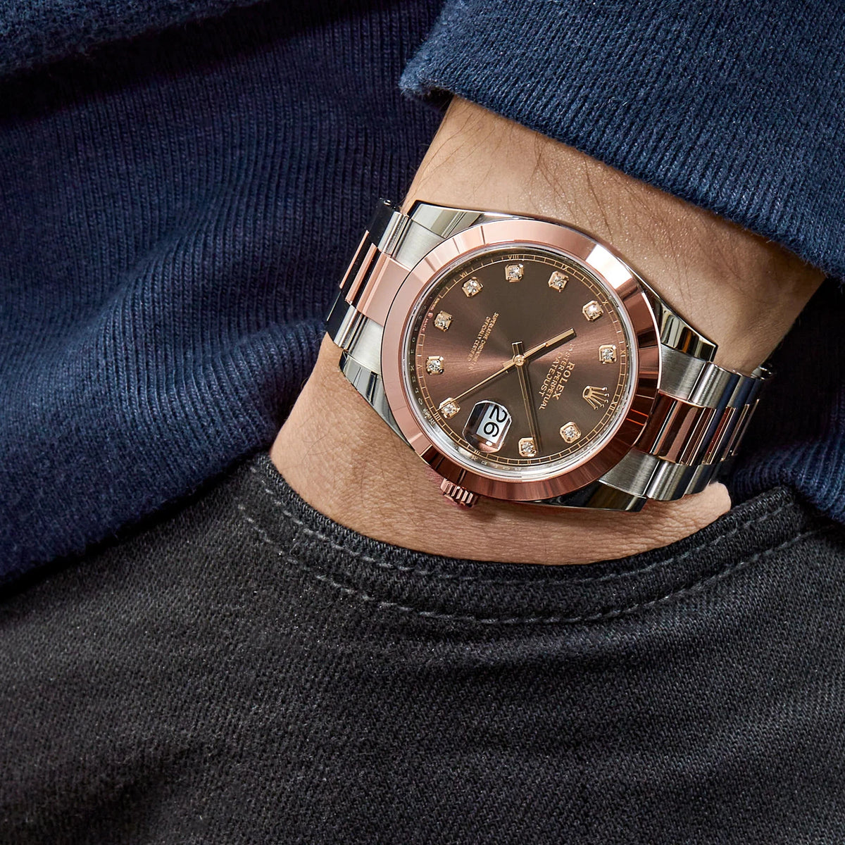 Datejust 41 – Rose Gold Chocolate Diamond Dial