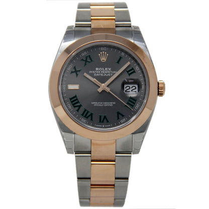 Datejust 41 – Rose Gold & Steel Wimbledon Dial