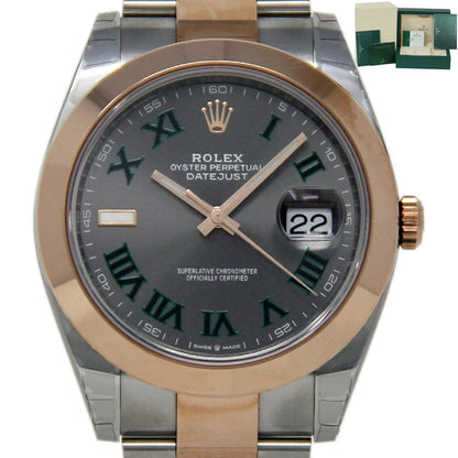 Datejust 41 – Rose Gold & Steel Wimbledon Dial
